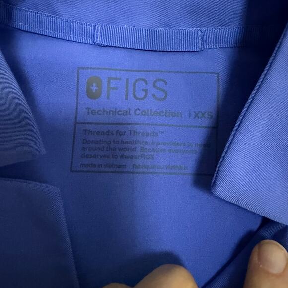Figs light blue scrub top sz XXS PO# 4988 nurse medical professional - Picture 2 of 9